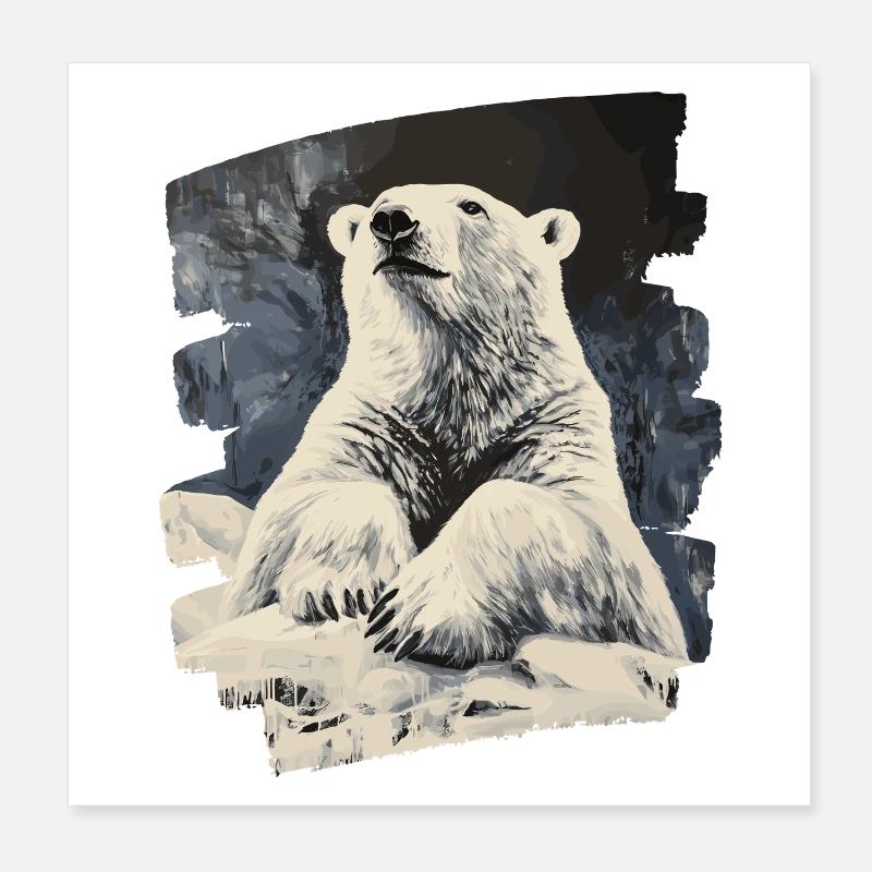 Eisbär Poster 20x20 cm
