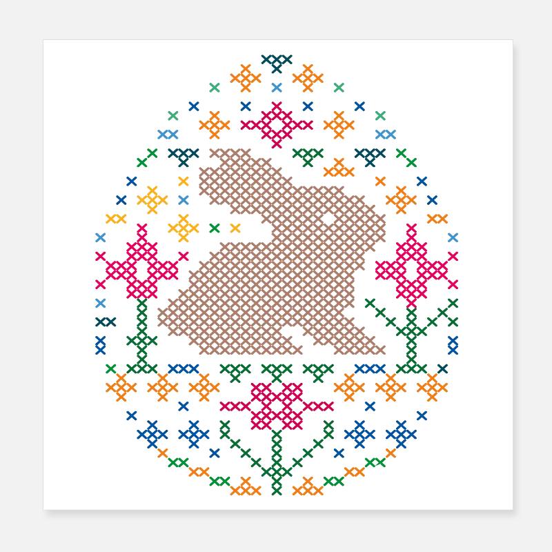 Pâques Poster 20 x 20 cm