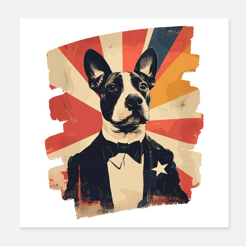 Bull Terrier Chien de combat Poster 20 x 20 cm