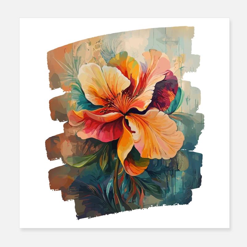 Printemps Printemps Début Fleur Fleurs Poster 20 x 20 cm