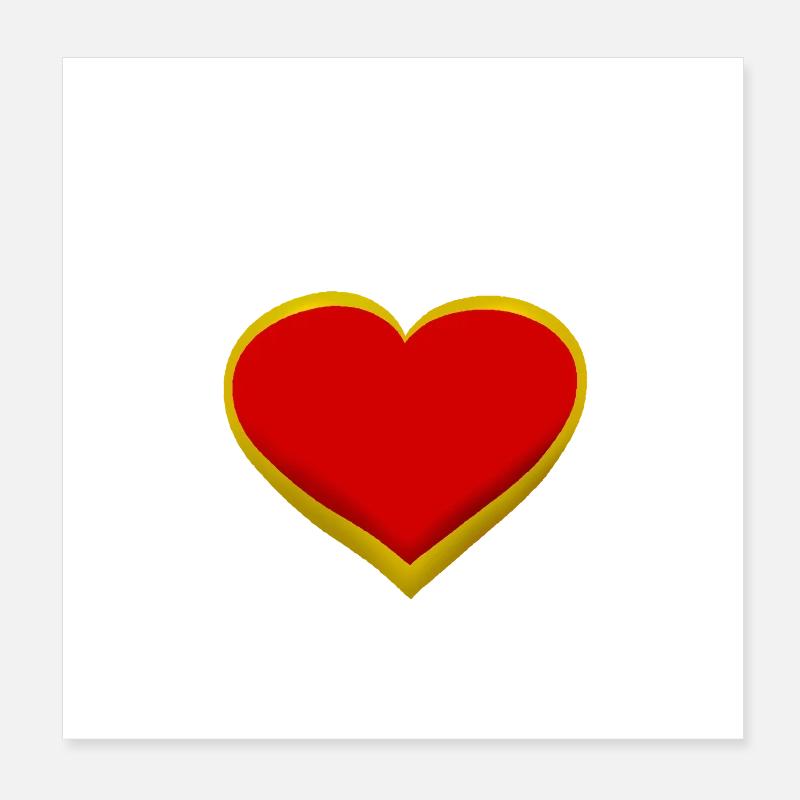 Coeur Coeurs Amour Romance Relation Poster 20 x 20 cm