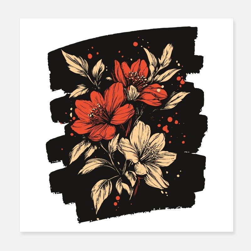 Printemps Printemps Début Fleur Fleurs Poster 20 x 20 cm