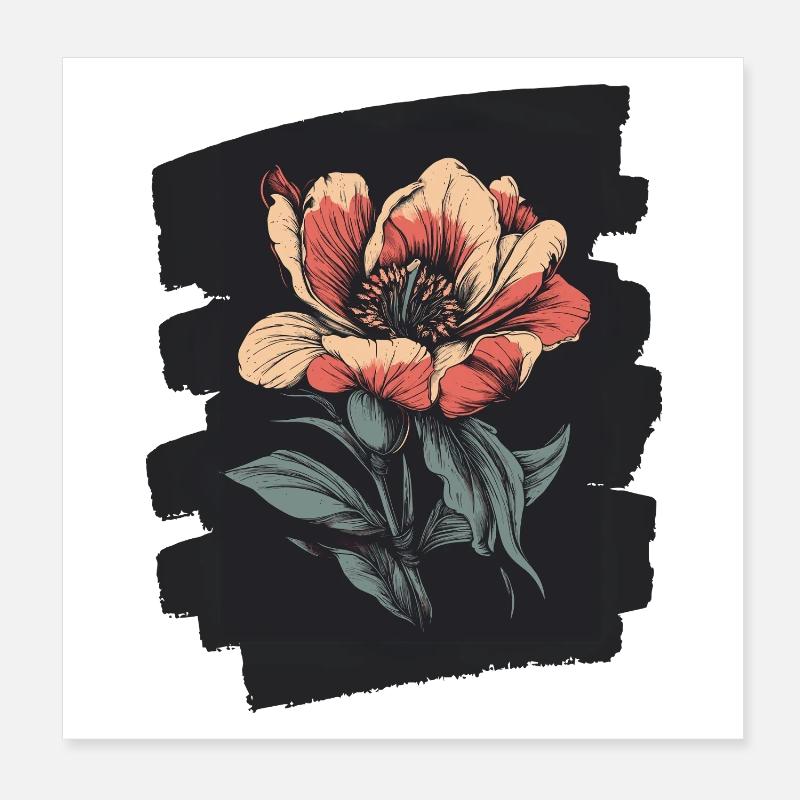 Printemps Printemps Début Fleur Fleurs Poster 20 x 20 cm