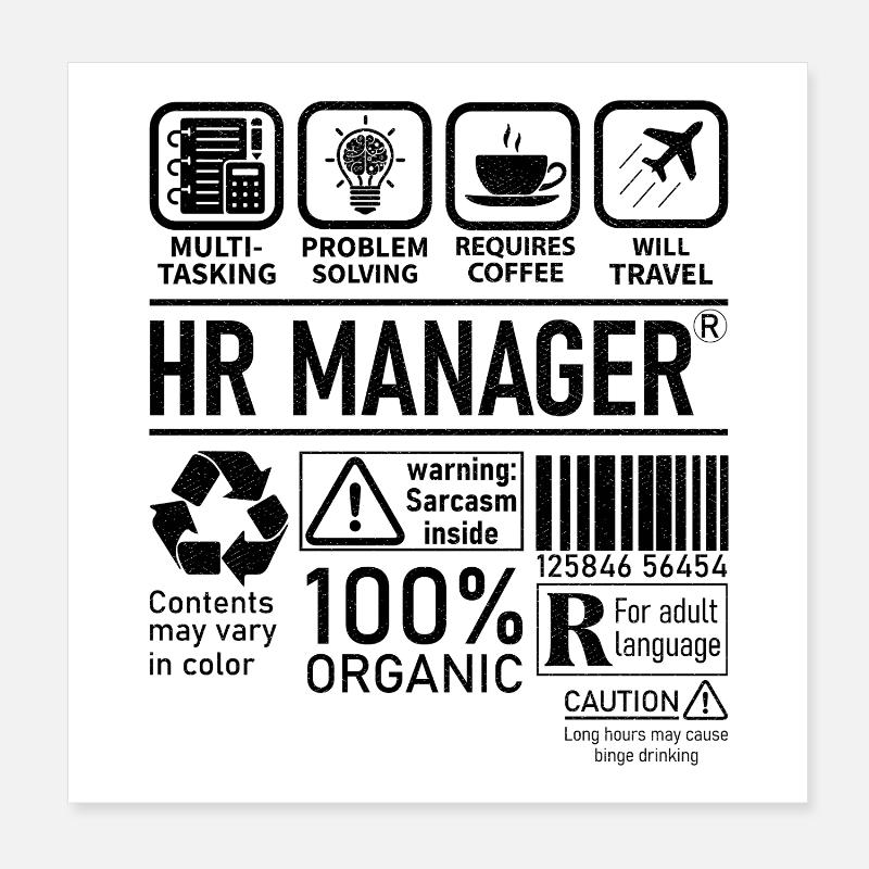 Responsable RH résolution de problèmes multitâches Poster 20 x 20 cm