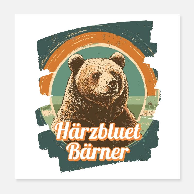 Härzbluetbärner Bärner Berner Härzbluetberner Poster 20x20 cm