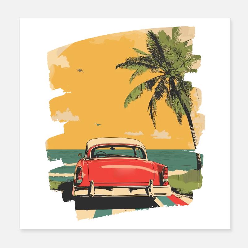 Sommer Poster 20x20 cm