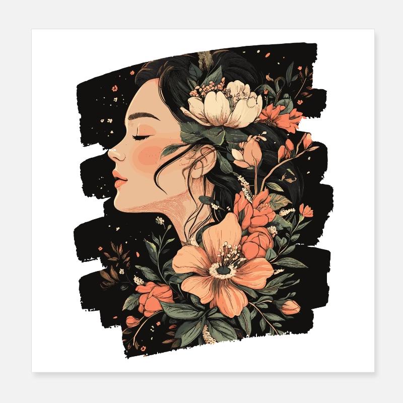 Spring Spring Beginning Flowers Poster 8" x 8" (20x20 cm)