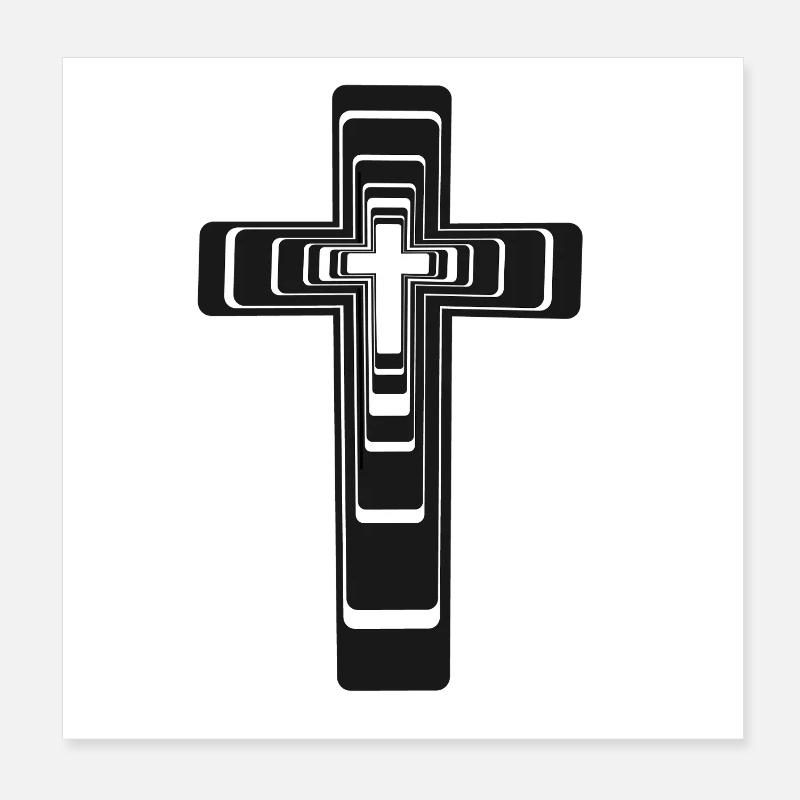 Croix Croix Jésus Poster 20 x 20 cm