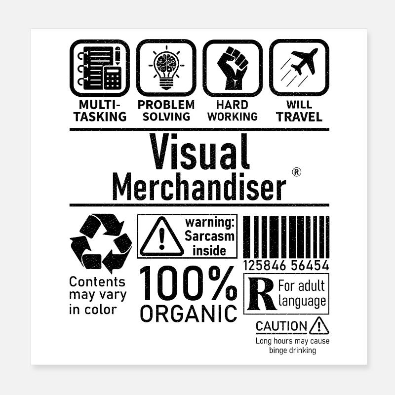 Visual Merchandiser multi tasking problem solving Poster 8" x 8" (20x20 cm)