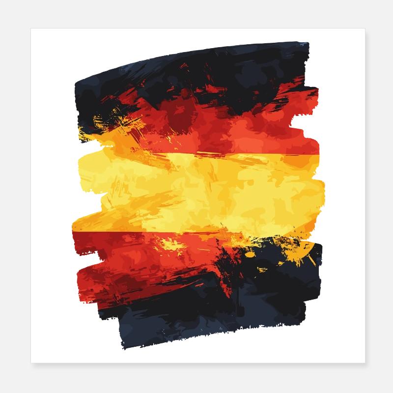 Spanische Flagge Spanien Poster 20x20 cm