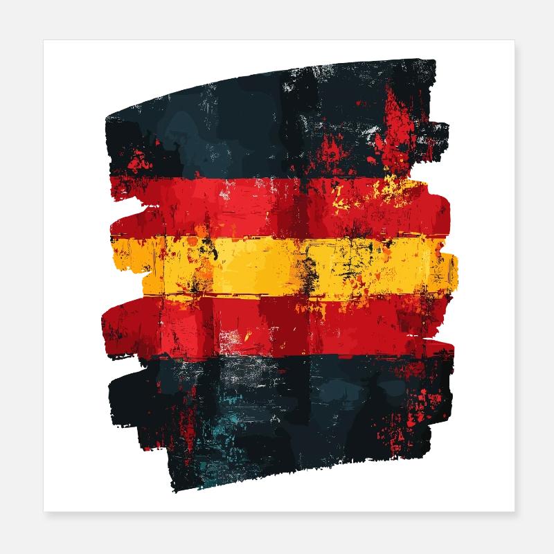 Spanische Flagge Spanien Poster 20x20 cm