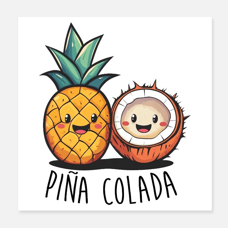 Amis de Pina Colada Poster 20 x 20 cm