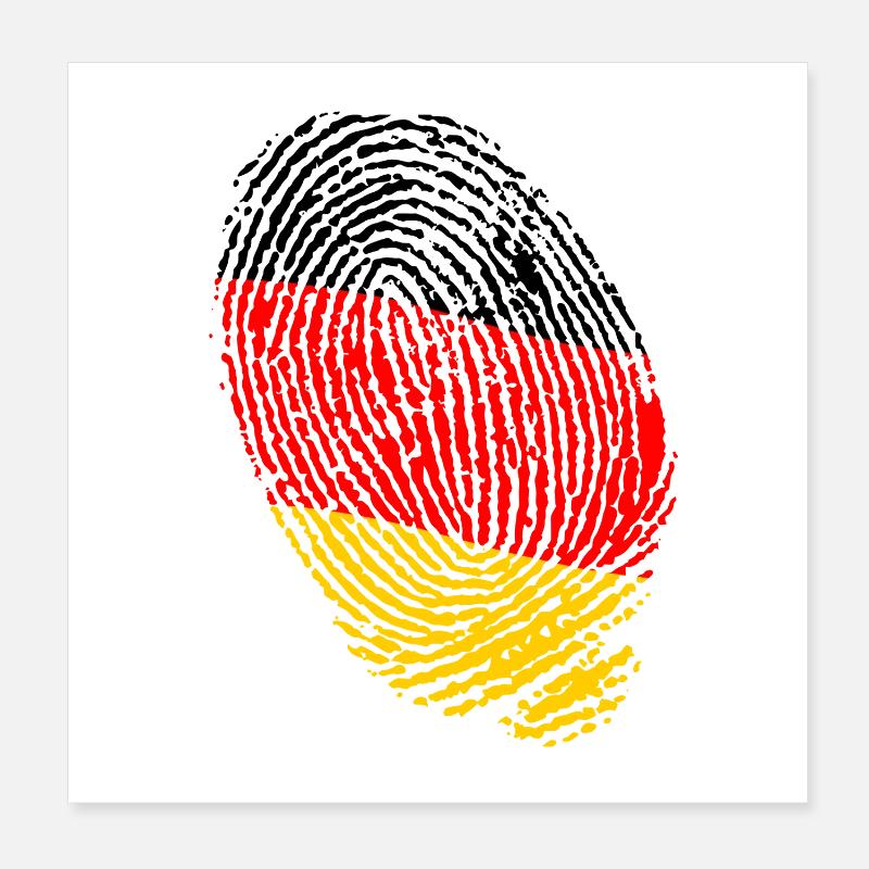 German flag fingerprints Poster 8" x 8" (20x20 cm)