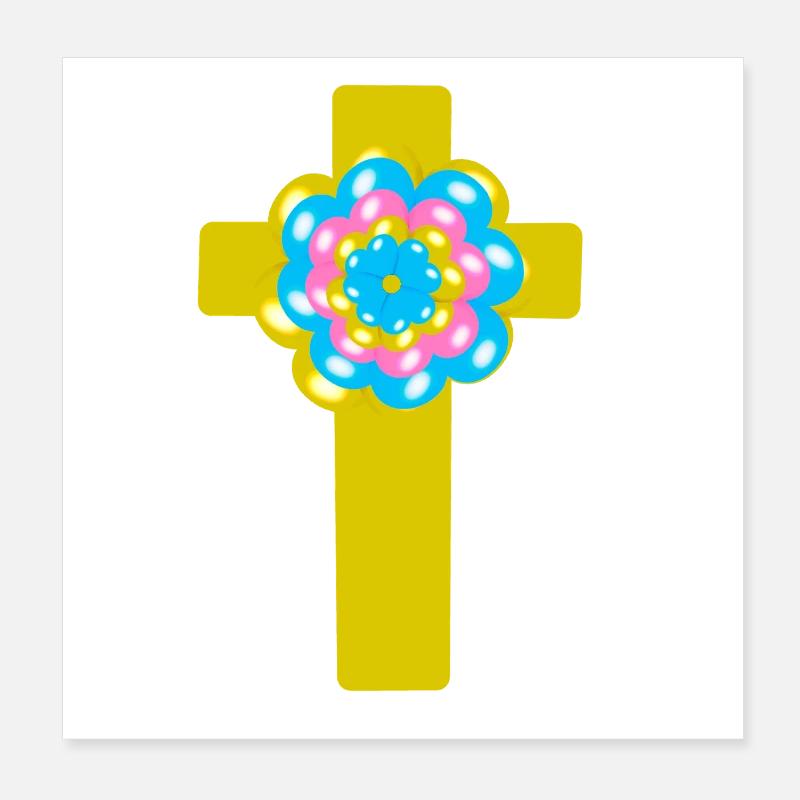 Croix Jésus Croix Messie Poster 20 x 20 cm