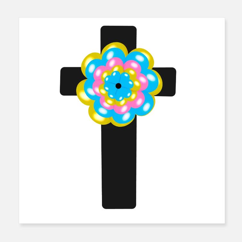 Croix Jésus Messie Croix Poster 20 x 20 cm