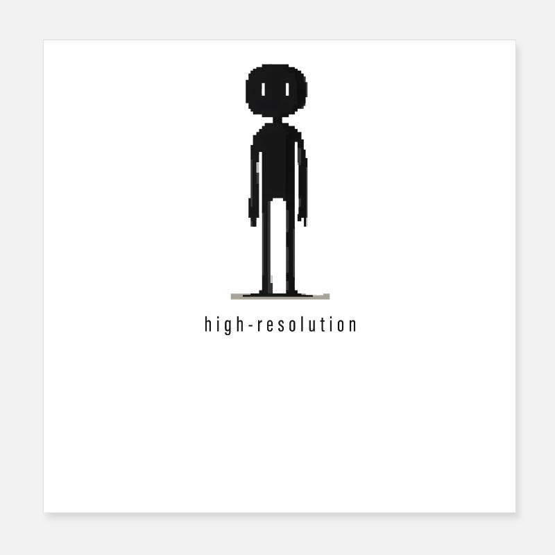Pixel Art High Resolution Irony Funny Design Poster 8" x 8" (20x20 cm)