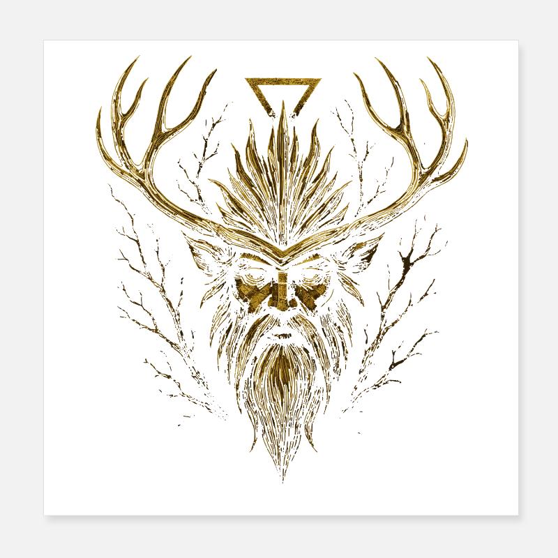 Leshy | Erdelement Waldwächter Poster 20x20 cm