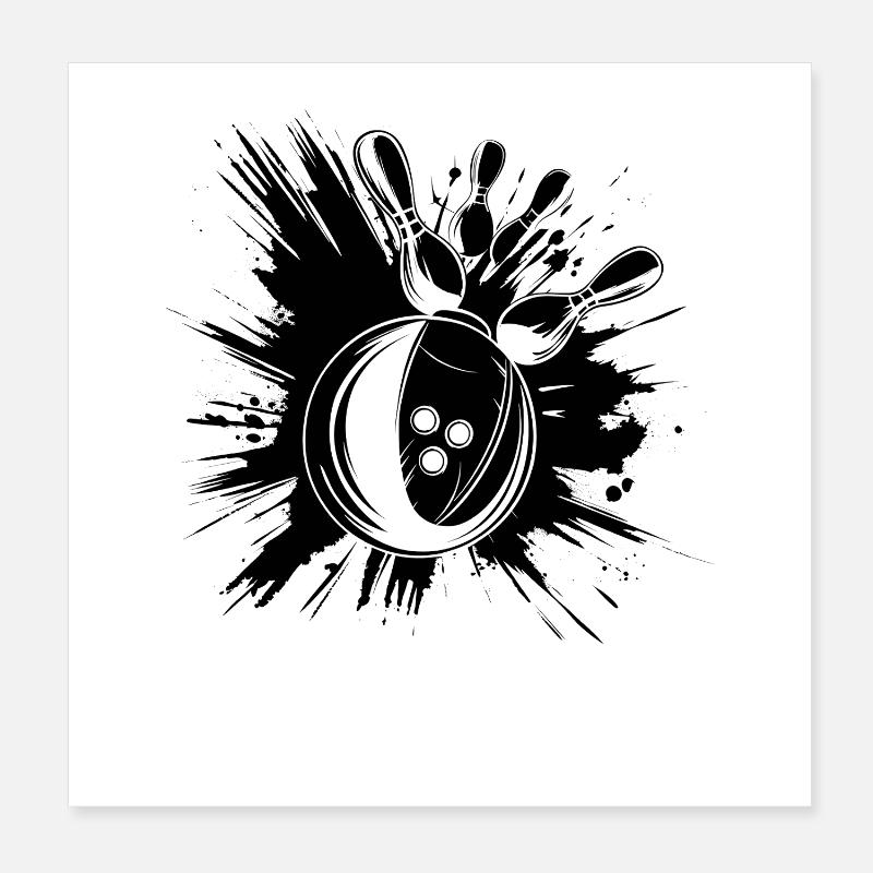 Graphiques de bowling Poster 20 x 20 cm