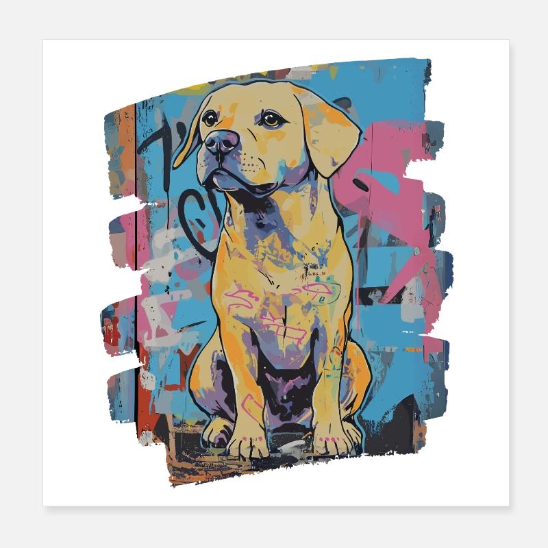 Labrador Poster 20 x 20 cm