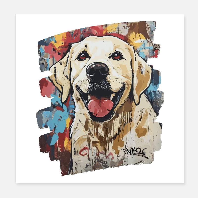 Labrador Poster 20 x 20 cm