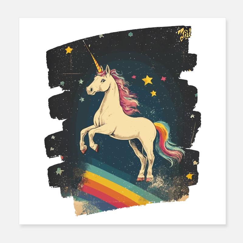 Unicorn Poster 8" x 8" (20x20 cm)