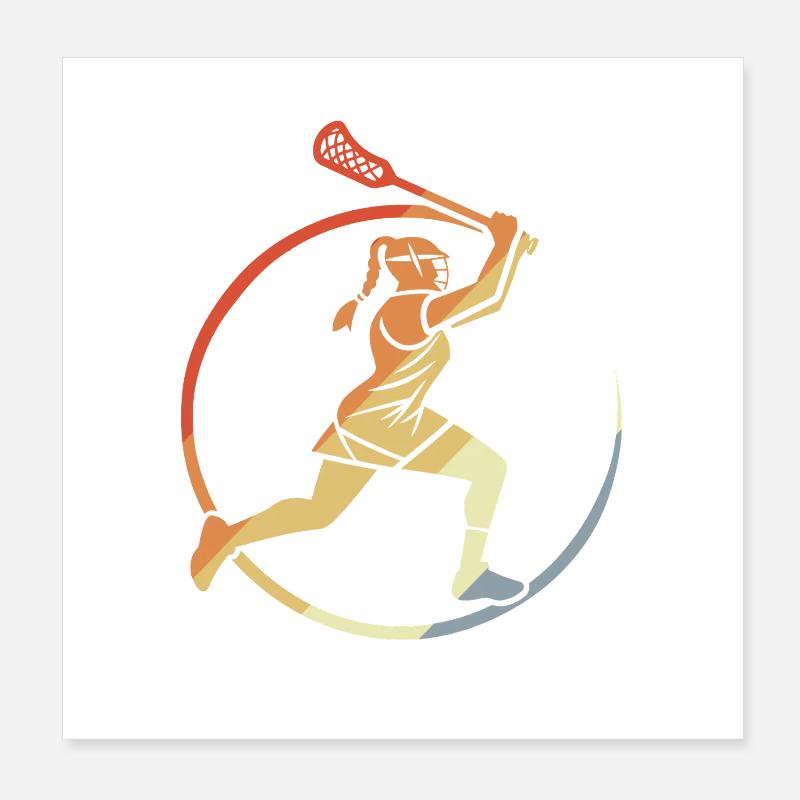 Frauen Lacrosse Poster 20x20 cm