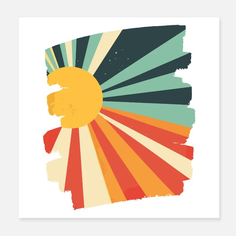 Sommer Sonne Poster 20x20 cm