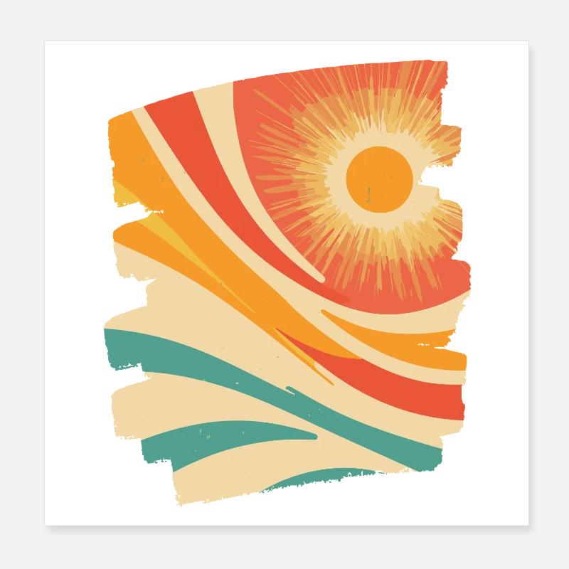 Sommer Retro Poster 20x20 cm