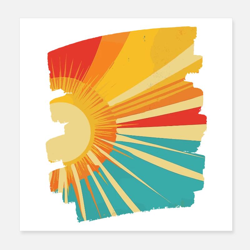 Summer Sun Poster 8" x 8" (20x20 cm)