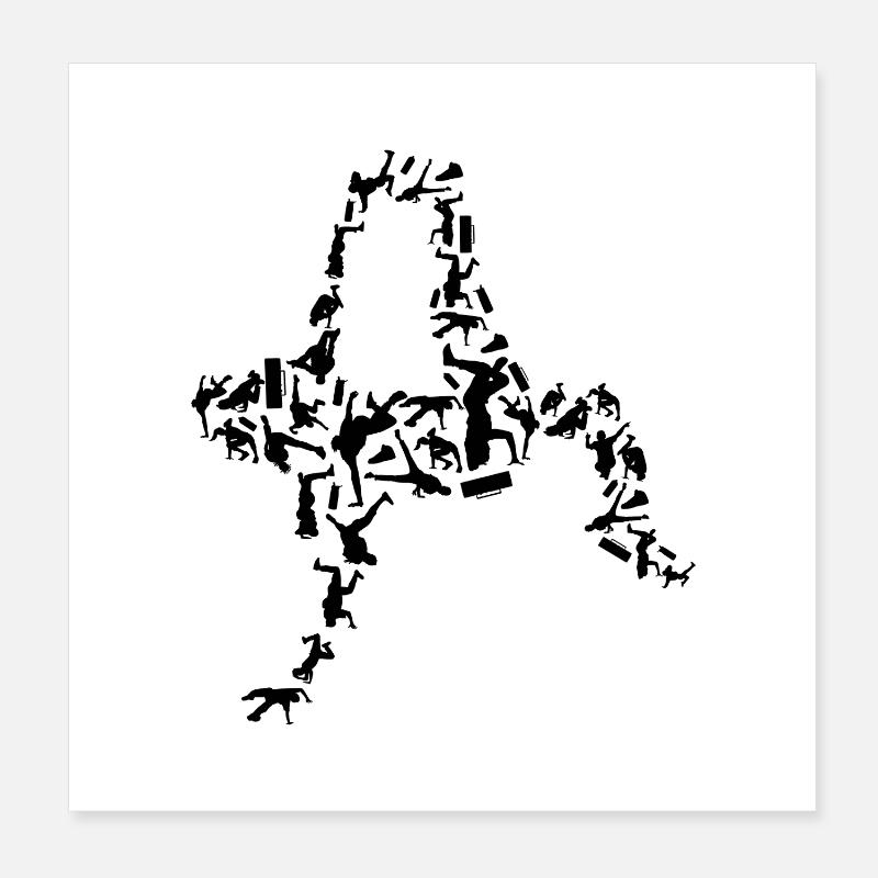 Breakdancer Poster 20x20 cm