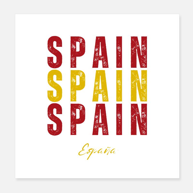 Flag of Spain, Spanish pride Poster 8" x 8" (20x20 cm)
