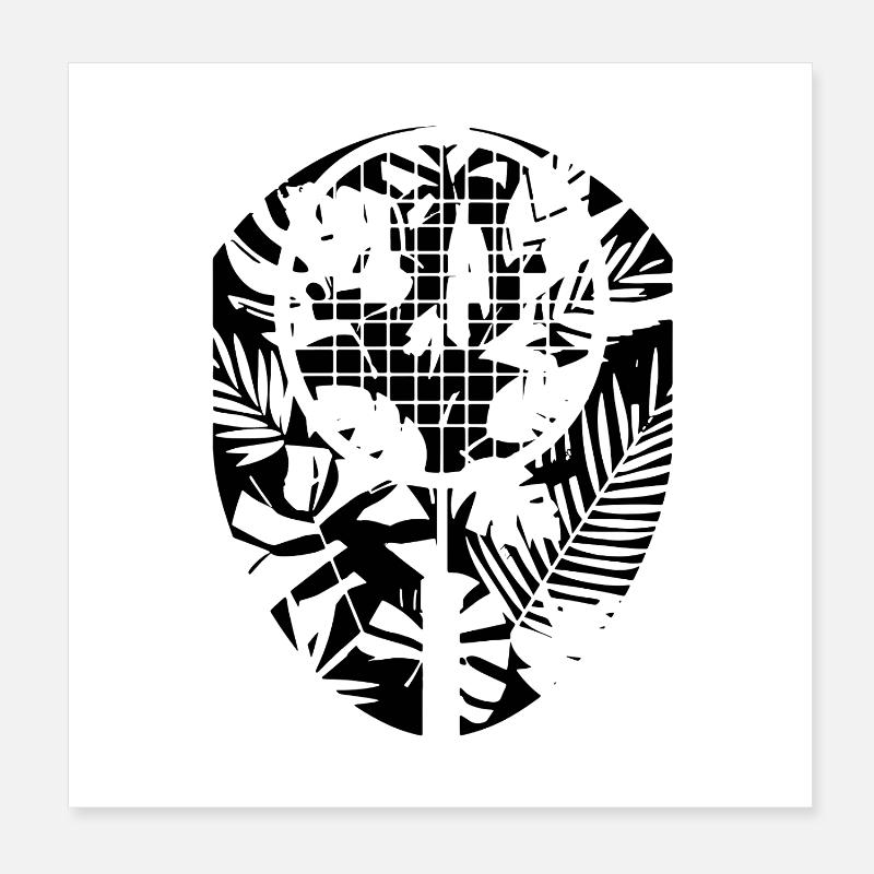 Badminton Schläger Poster 20x20 cm