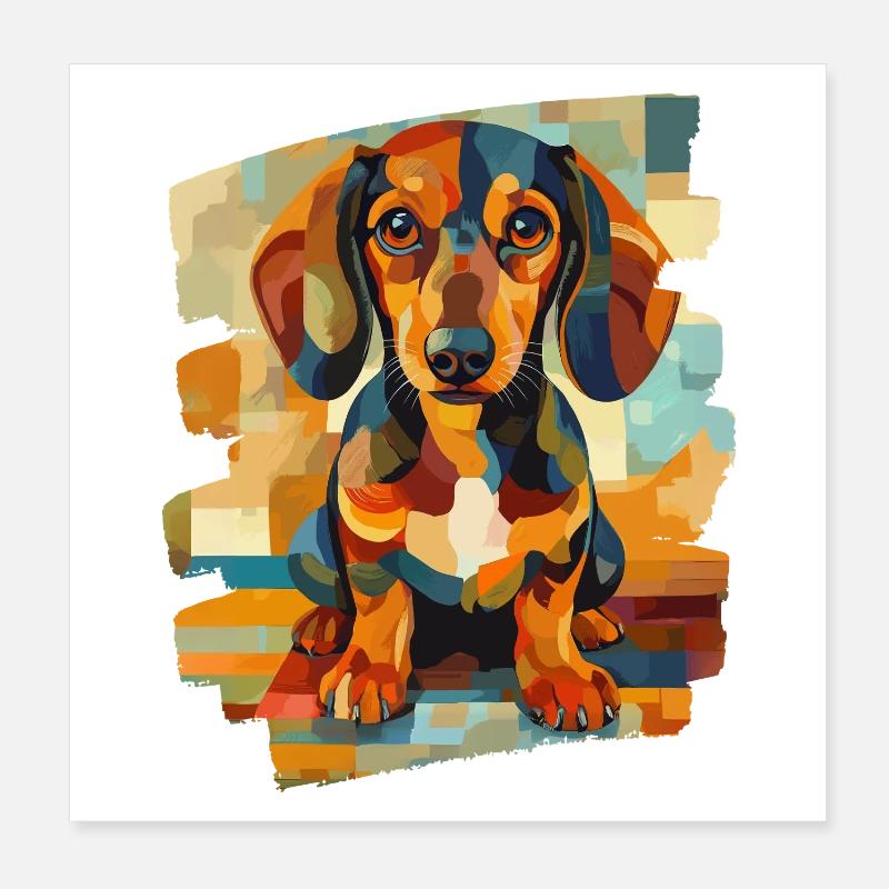 Dackel Dachshund Poster 20x20 cm