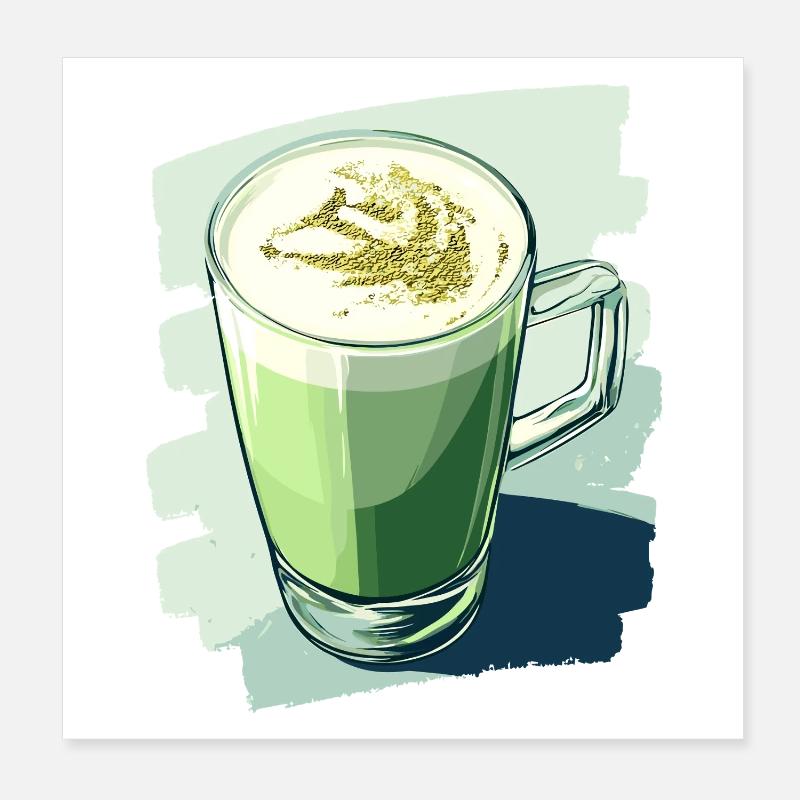 Matcha Latte Lover Thé vert Poster 20 x 20 cm