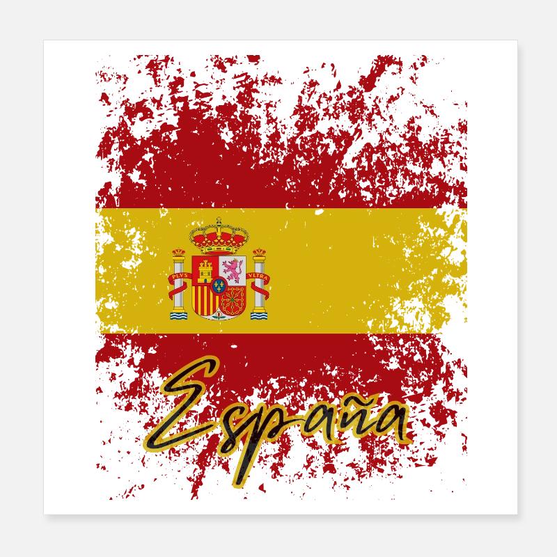 Fierté espagnole, drapeau de l’Espagne Poster 20 x 20 cm