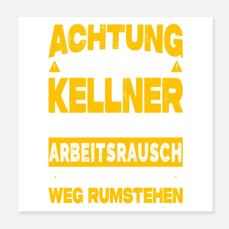 Kellner Geschenke Abschied Gastronomie Poster 20x20 cm