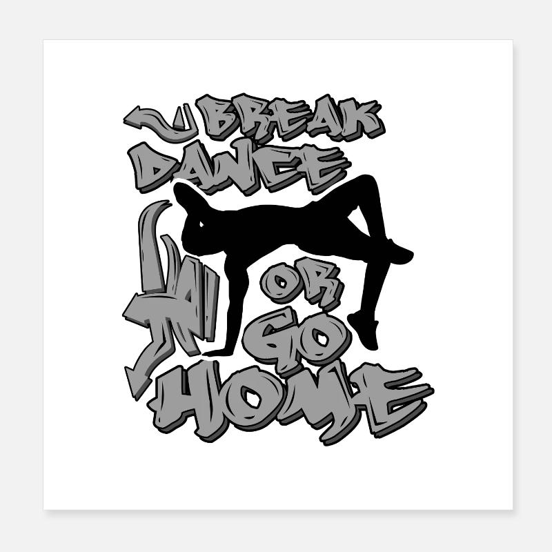Dicton Breakdance Poster 20 x 20 cm