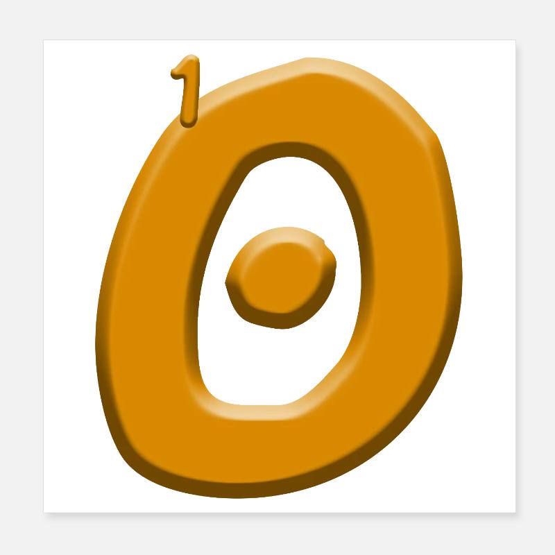 Anniversaire 10 ans Poster 20 x 20 cm