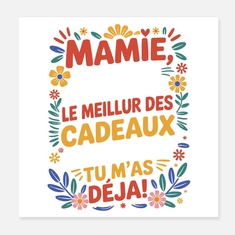 Oma Geschenk Muttertag 2026 Humor Blume Poster 20x20 cm