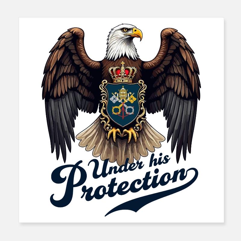 Eagle the Protector Poster 8" x 8" (20x20 cm)