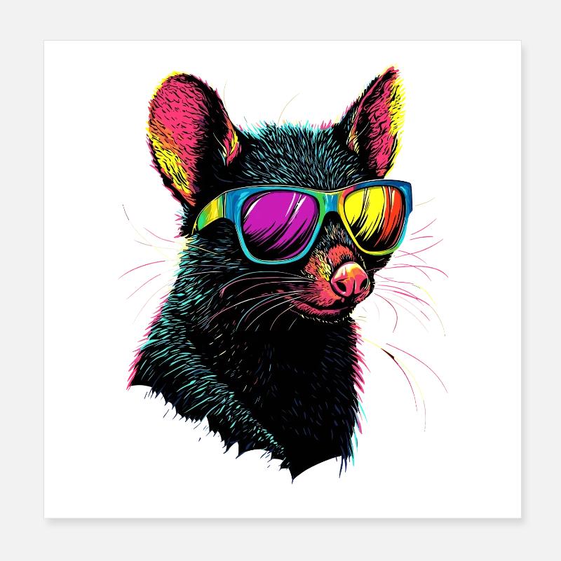 Tasmanischer Teufel Beuteltier Tasmanian Devil Poster 20x20 cm