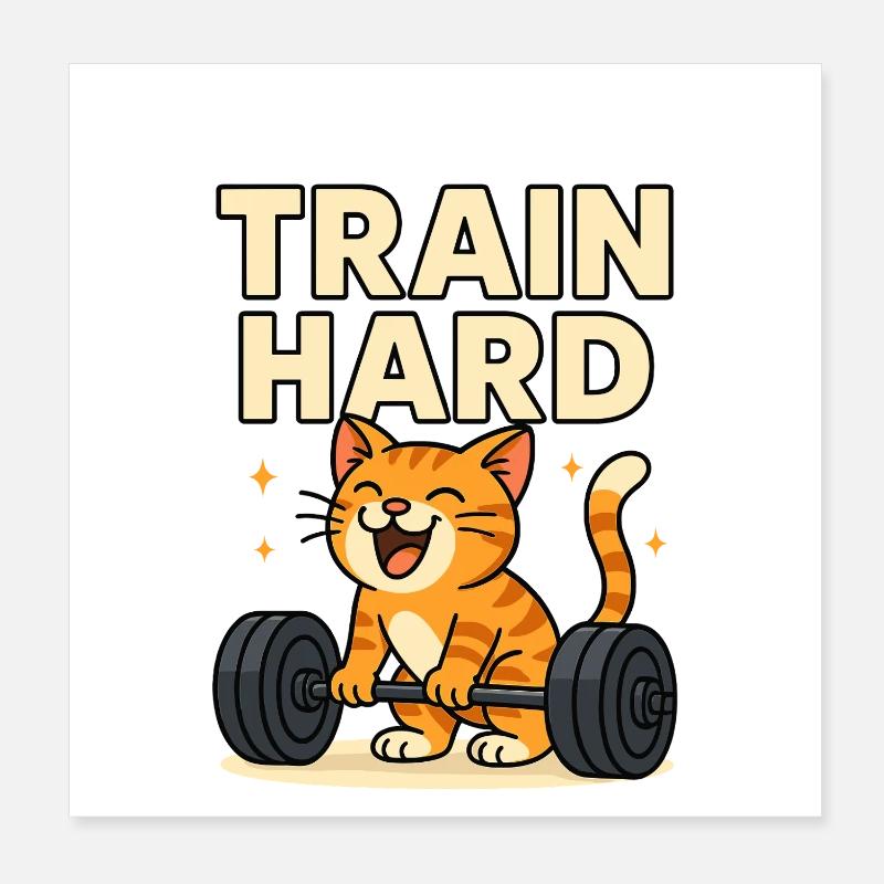 Train Hard Poster 20x20 cm