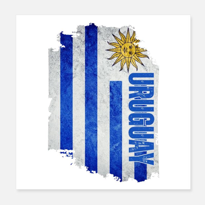 Drapeau vertical de l’Uruguay, fierté uruguayenne Poster 20 x 20 cm