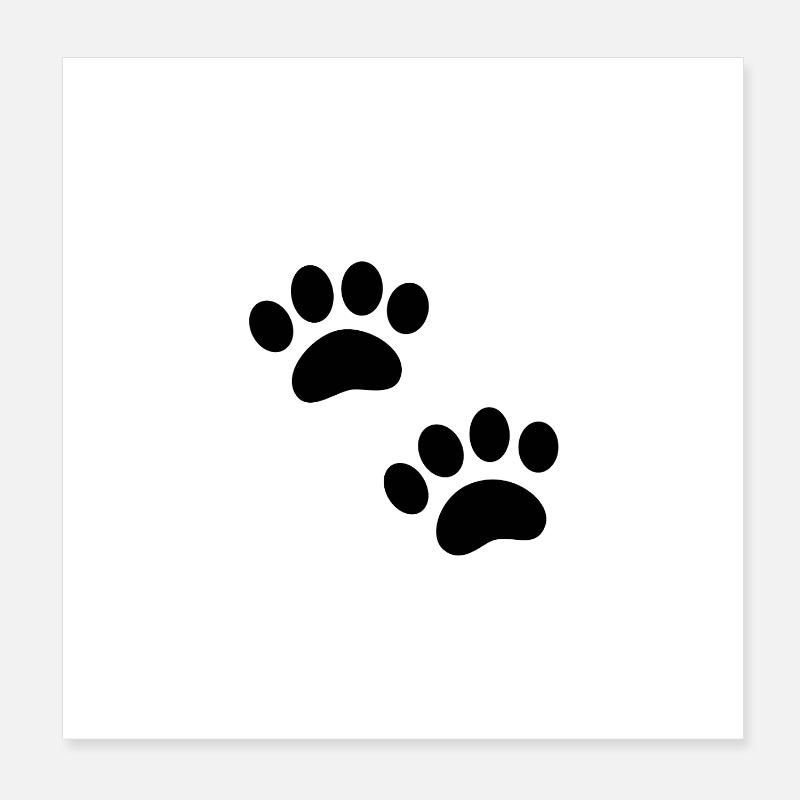 Paw print Poster 8" x 8" (20x20 cm)