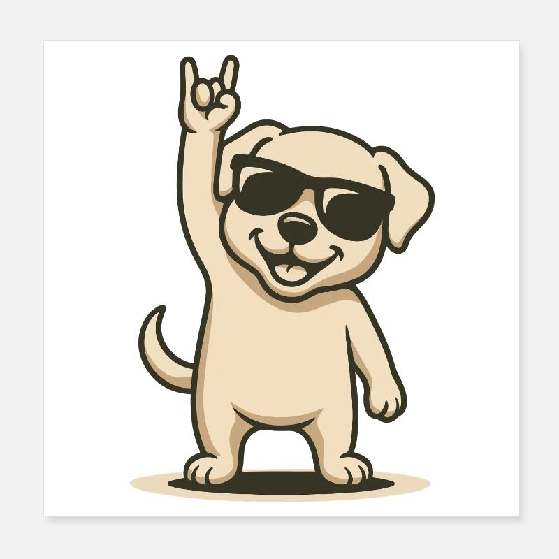 Rock’n’Wuff Poster 20 x 20 cm