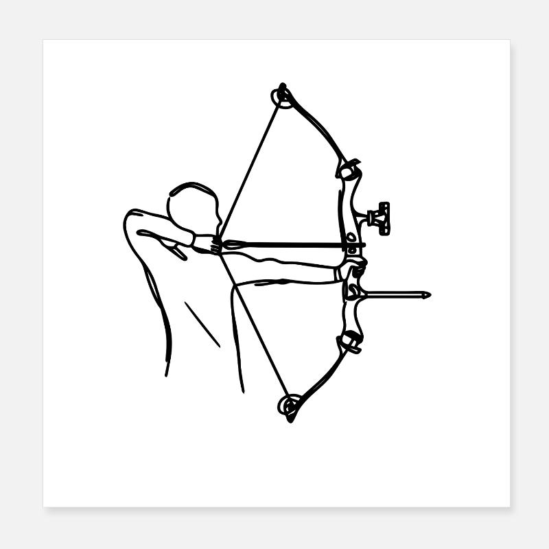 Archery Poster 8" x 8" (20x20 cm)