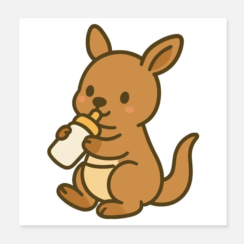 Temps de lait dans un sac Poster 20 x 20 cm