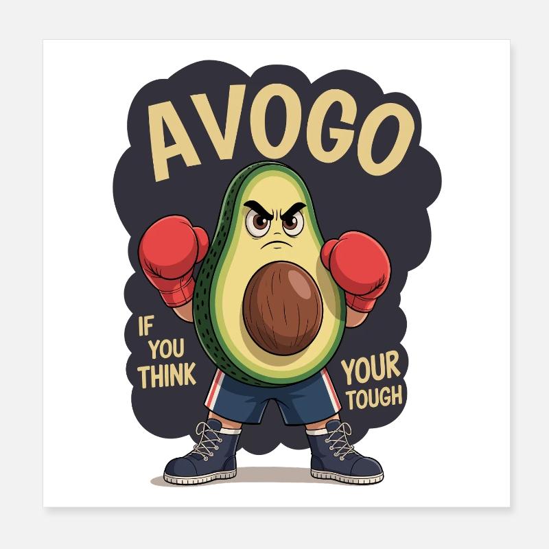 Boxe drôle d’avocat Poster 20 x 20 cm