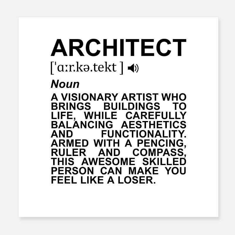 Signification de l’architecte Poster 20 x 20 cm