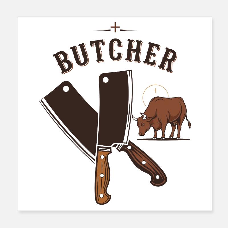 Master butcher Poster 8" x 8" (20x20 cm)